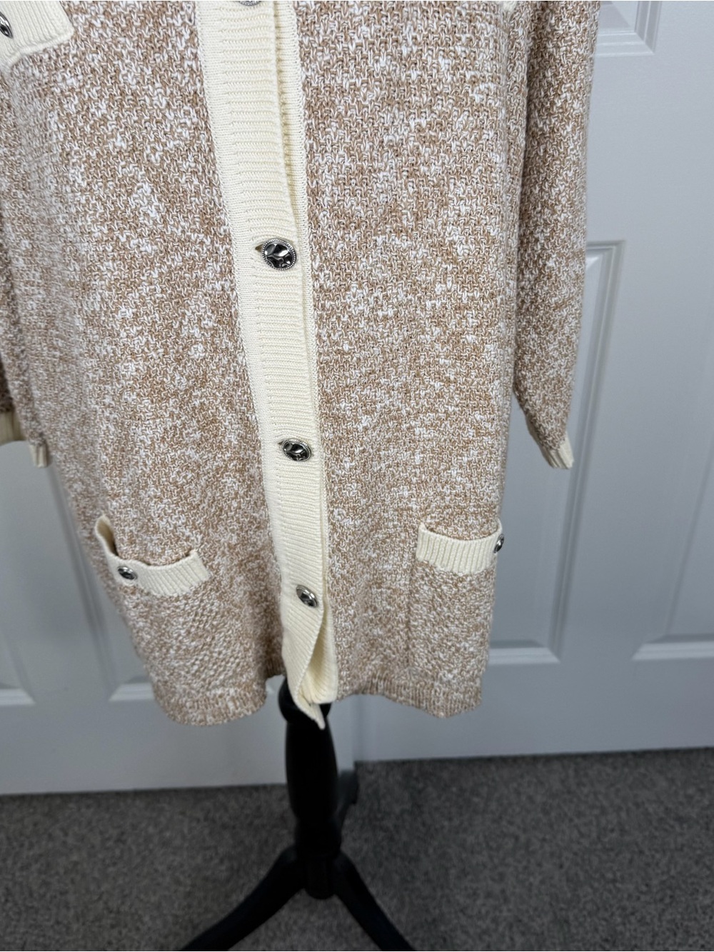 J.Jill 2X 100% Cotton Marled Cardigan Sweater Jacket NWOT - Picture 6 of 12